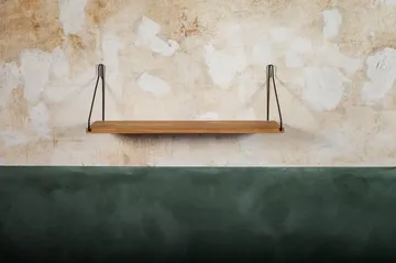 Single Shelf 壁架 - 橡木-黑色, 60x20 cm - FRAMA