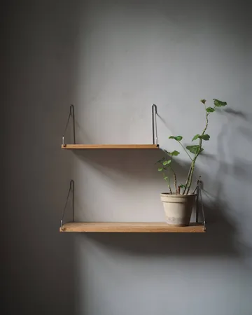 Single Shelf 壁架 - 橡木-不锈钢，60x20 cm - FRAMA