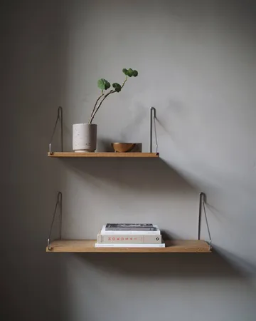 Single Shelf 壁架 - 橡木-不锈钢，60x20 cm - FRAMA