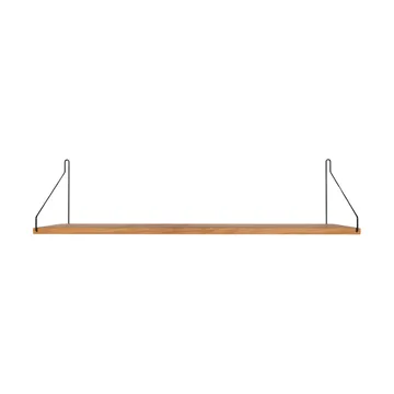 Single Shelf 壁架 - 橡木-黑色, 80x20 cm - FRAMA