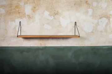 Single Shelf 壁架 - 橡木-黑色, 80x20 cm - FRAMA