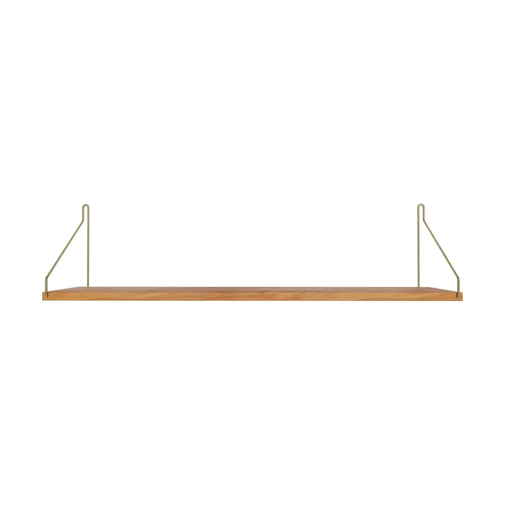 Single Shelf 壁架 - 橡木-黄铜，80x27 cm - FRAMA