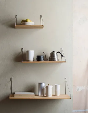 Single Shelf 壁架 - 橡木-不锈钢, 80x27 cm - FRAMA