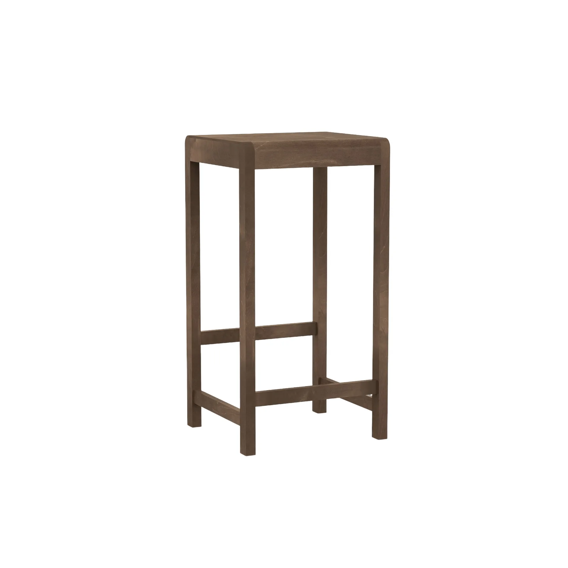 Stool 01 吧凳, 深棕色桦木，76 cm FRAMA