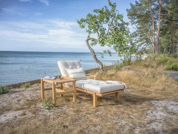 49 trolley 桌子 - Teak, 48x45 cm - Fri Form