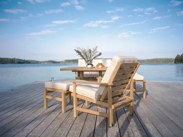 92 ottoman - Teak - Fri Form