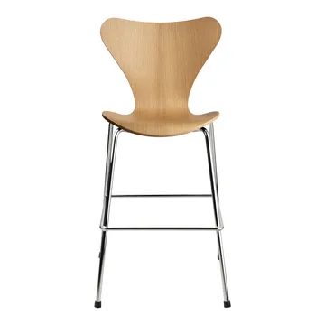 3177 Series 7 Junior 椅子 chrome - 漆面橡木饰面 - Fritz Hansen