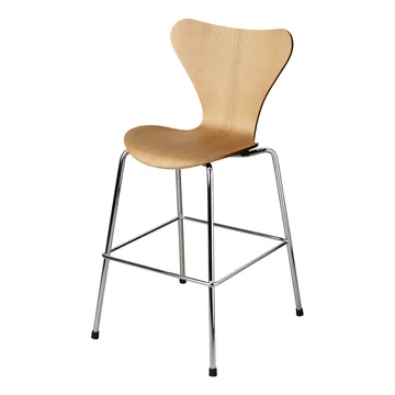 3177 Series 7 Junior 椅子 chrome - 漆面橡木饰面 - Fritz Hansen