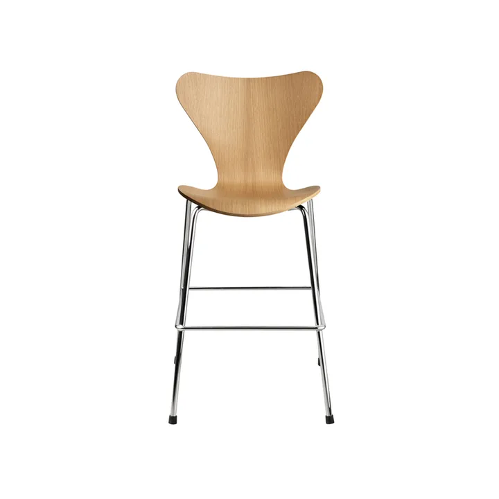 3177 Series 7 Junior 椅子 chrome - 漆面橡木饰面 - Fritz Hansen