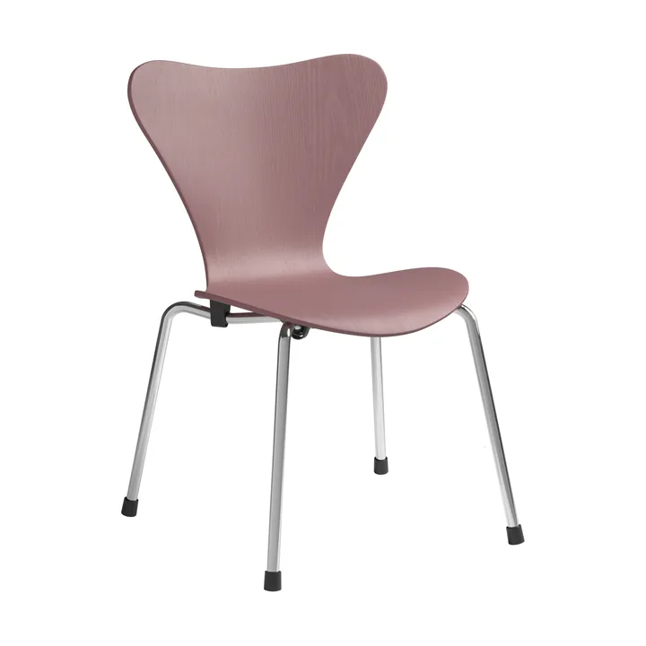 3177 Series 7 儿童椅子 - Wild rose painted ash-铬色 - Fritz Hansen