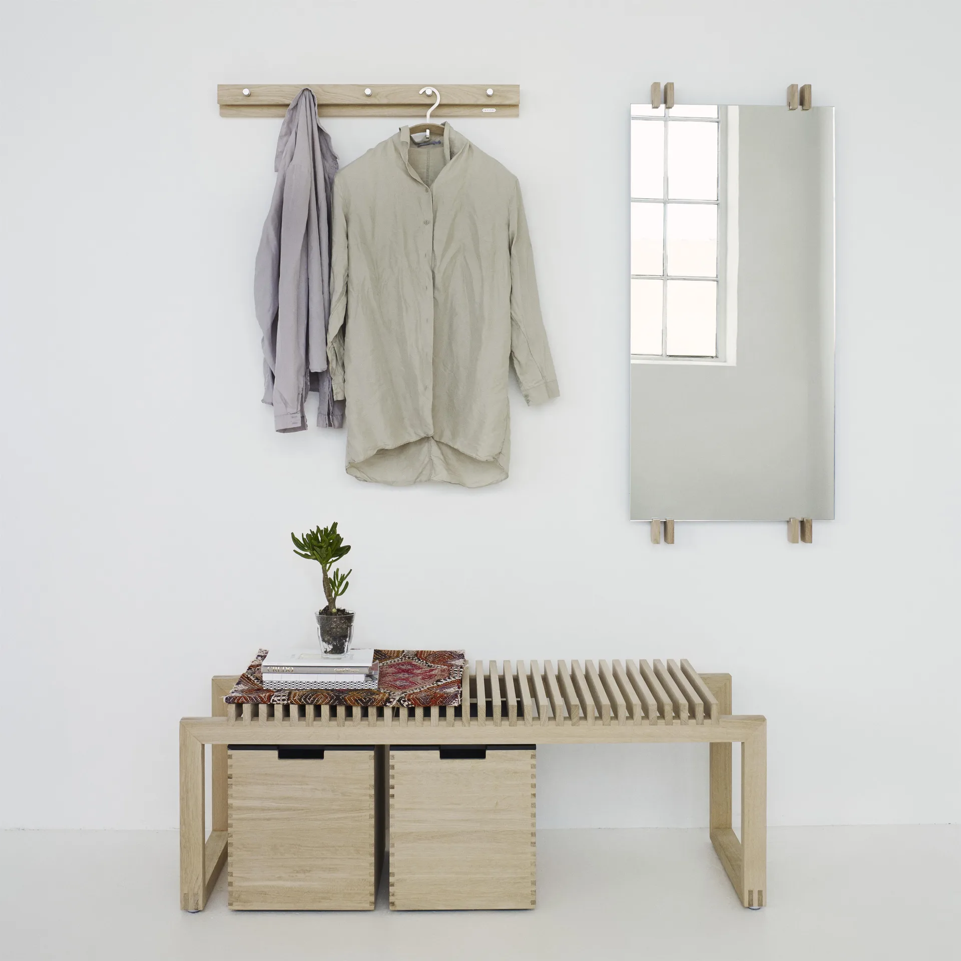 Cutter 北欧风格长凳121cm, 橡木色 Fritz Hansen