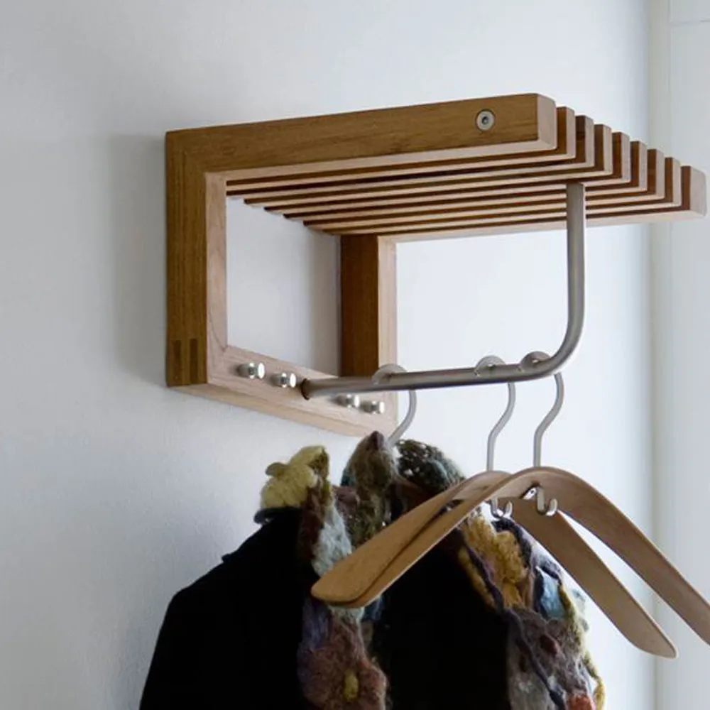 Cutter Mini 迷你衣帽架含置物层板, 柚木色 Fritz Hansen