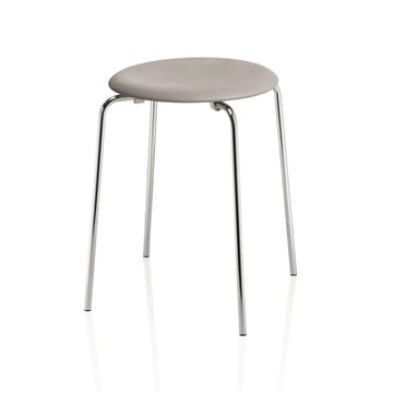 Dot stool leather 凳子 - Lava 灰色-chrome - Fritz Hansen