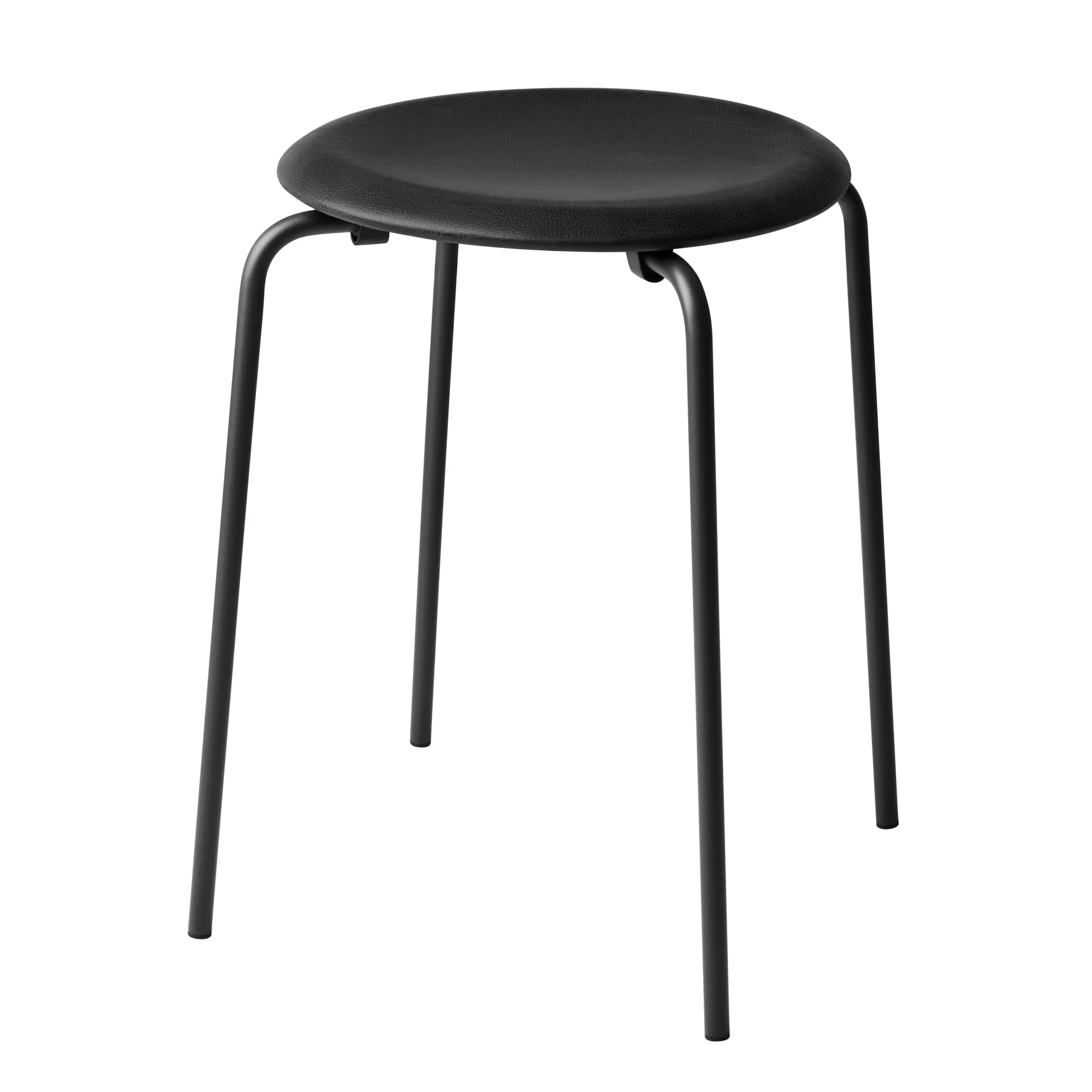 Dot 吧台凳 皮革, 牛仔黑色 Fritz Hansen