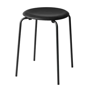 Dot 吧台凳 皮革 - 牛仔黑色 - Fritz Hansen