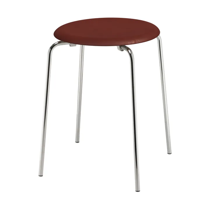 Dot 吧台凳 皮革 - 栗色 - Fritz Hansen