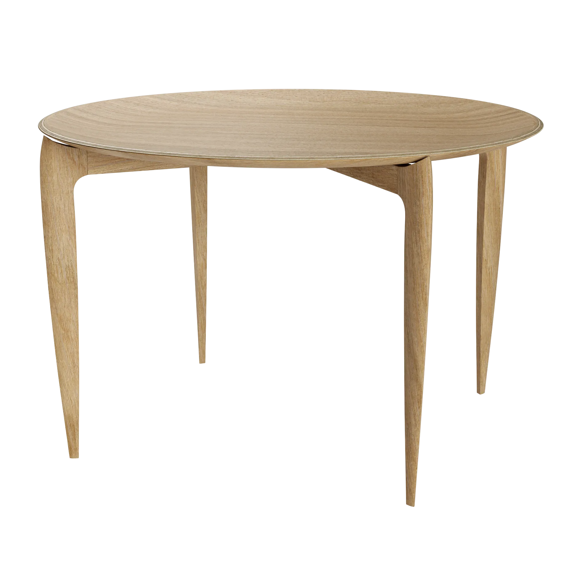 Foldable Tray 桌子 Ø60 cm, 油蜡橡木 Fritz Hansen