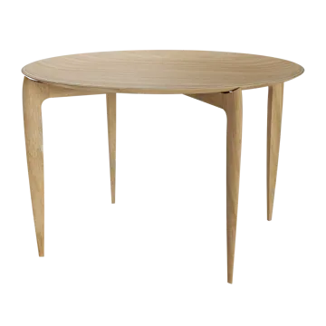 Foldable Tray 桌子 Ø60 cm - 油蜡橡木 - Fritz Hansen