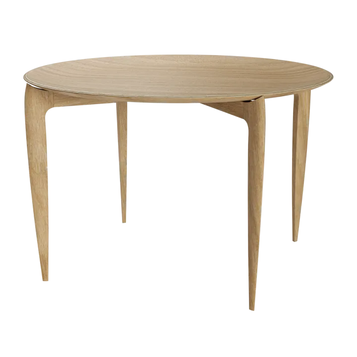 Foldable Tray 桌子 Ø60 cm - 油蜡橡木 - Fritz Hansen