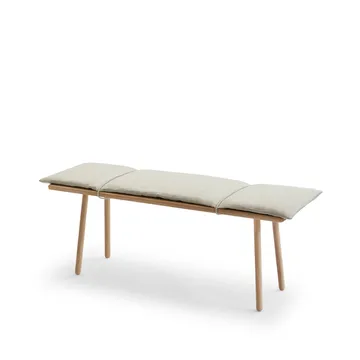 Georg 北欧简约风格长凳 - 未处理橡木-incl. beige seat cushion - Fritz Hansen