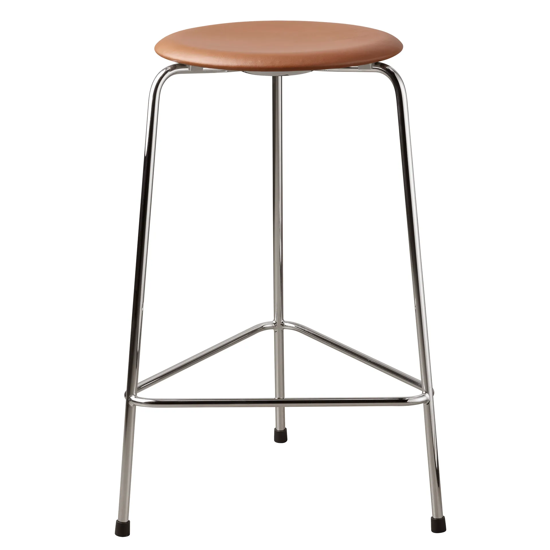 High Dot 吧台凳 皮革, walnut Fritz Hansen