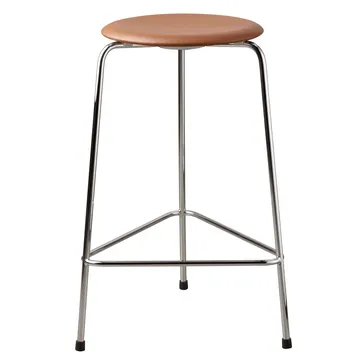 High Dot 吧台凳 皮革 - walnut - Fritz Hansen
