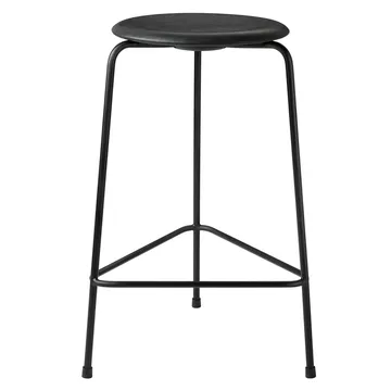 High Dot 吧台凳 皮革 - 牛仔黑色 - Fritz Hansen