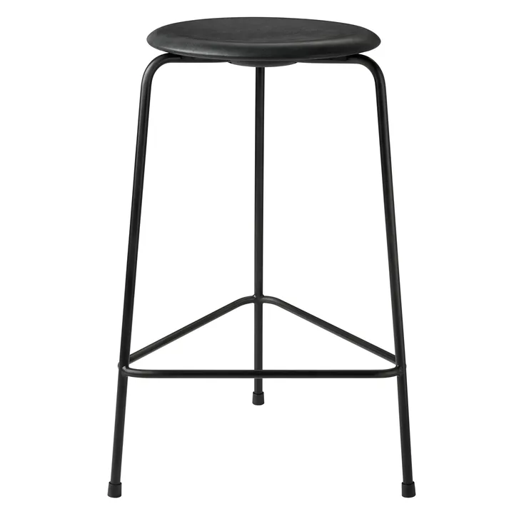 High Dot 吧台凳 皮革 - 牛仔黑色 - Fritz Hansen