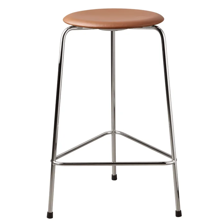 High Dot 吧台凳 皮革 - 胡桃木色 - Fritz Hansen