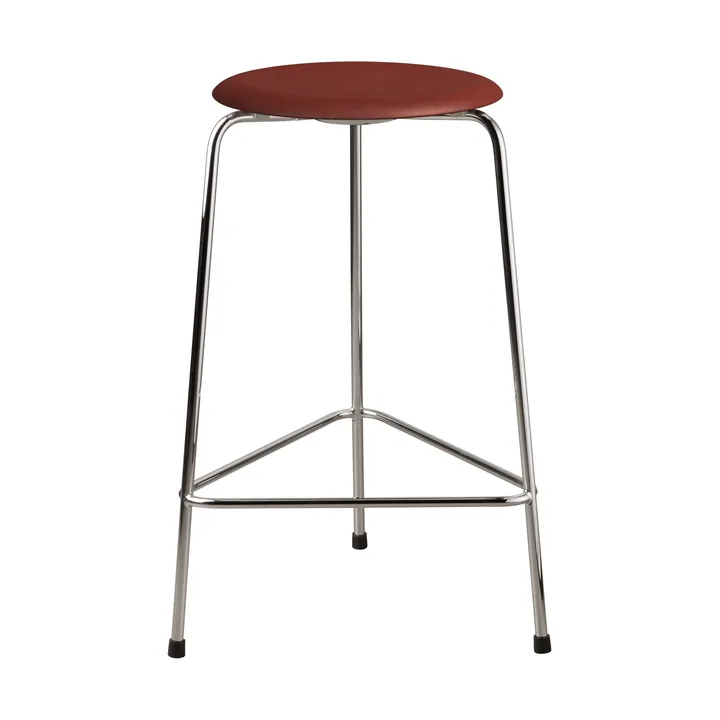 High Dot 吧台凳 皮革 - 栗色 - Fritz Hansen