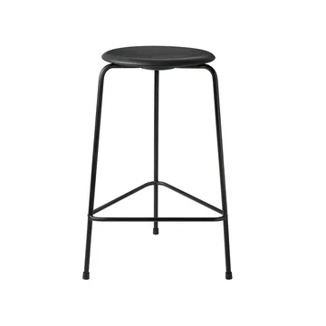 High Dot 吧台凳 皮革 - 牛仔黑色 - Fritz Hansen