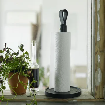 Norr paper roll holder - 黑色-stained oak - Fritz Hansen