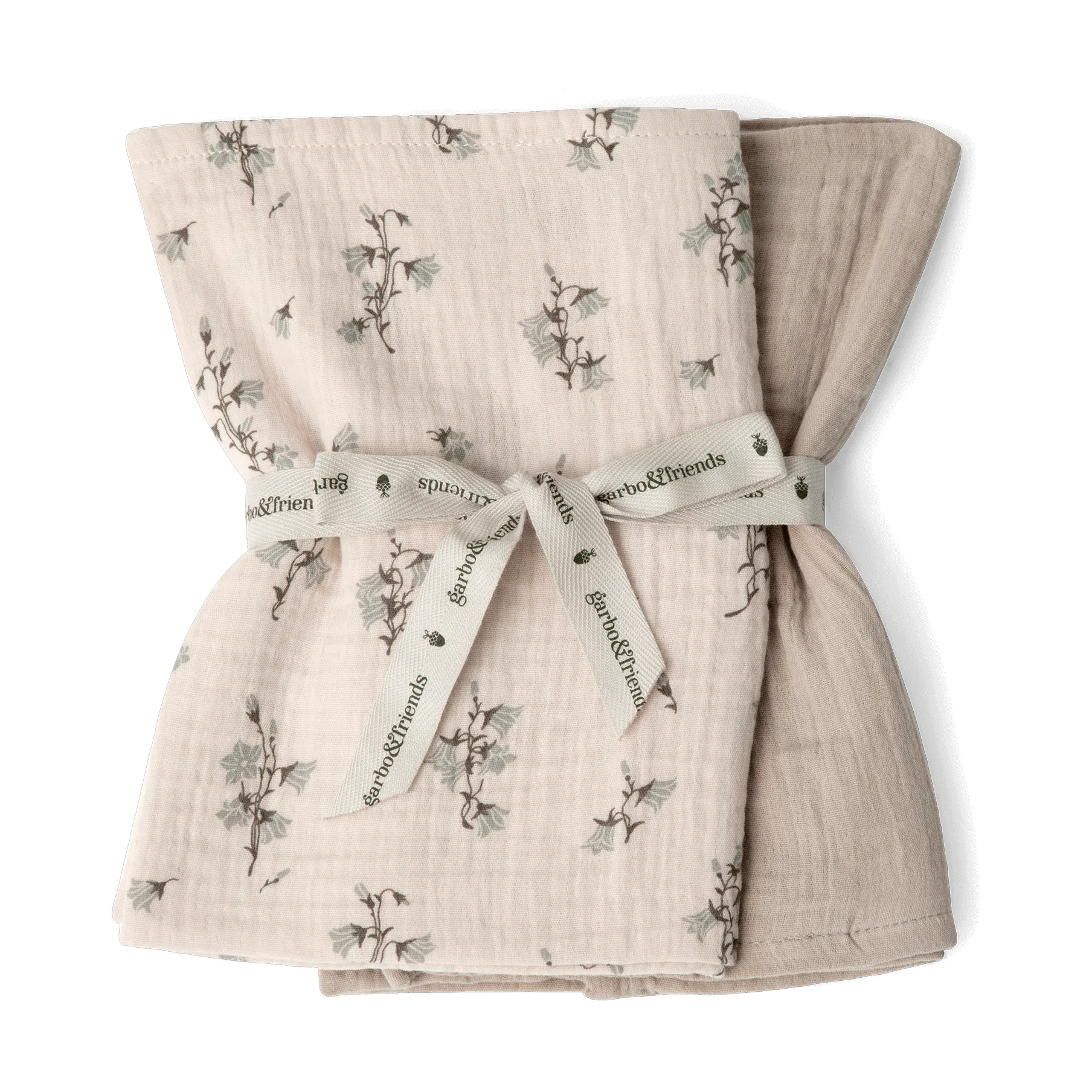 Bluebell 蓝铃花 平纹细布 纱布巾/哺乳巾/口水巾 两件套装, 60x60 cm Garbo&Friends