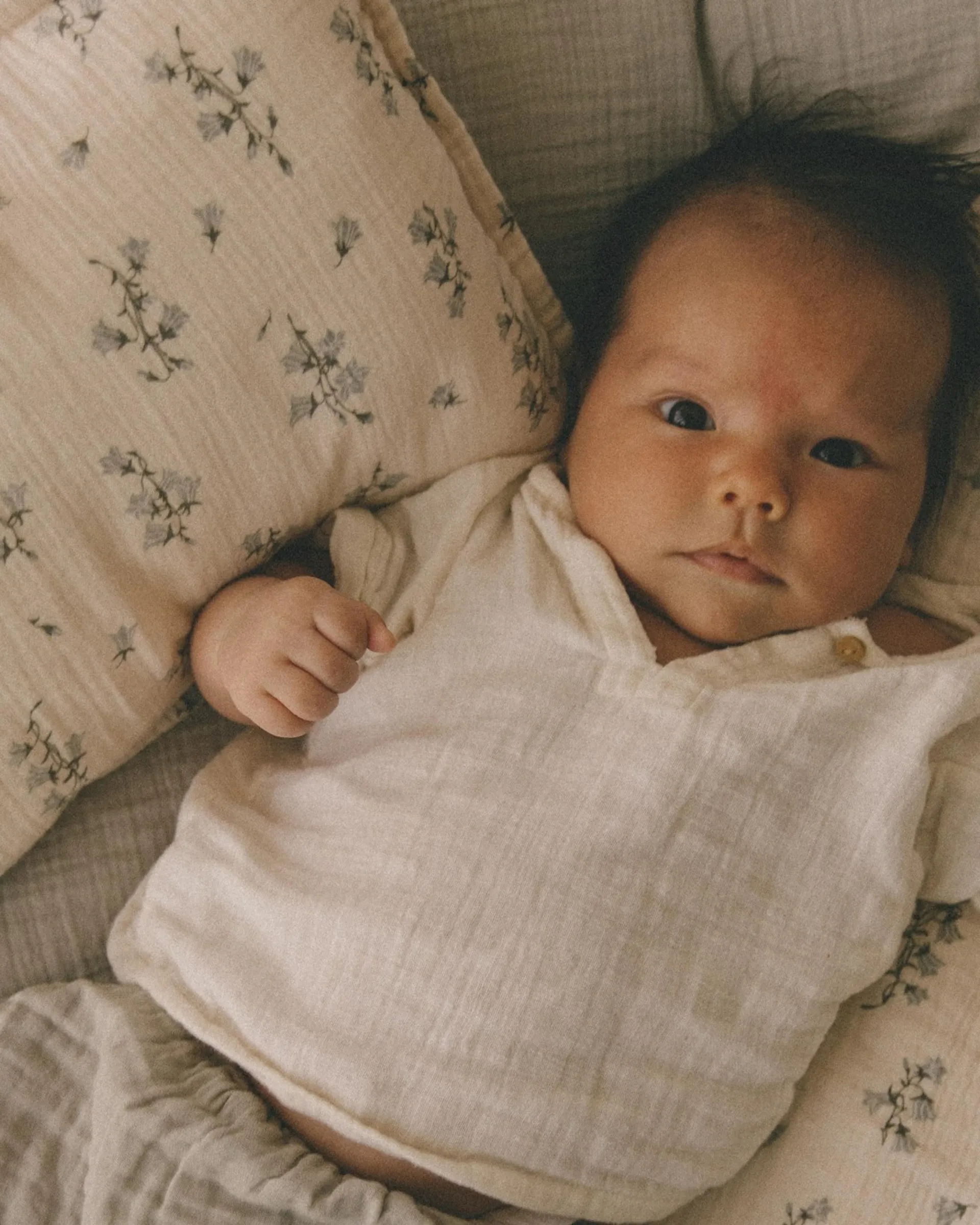 Bluebell 蓝铃花 平纹细布 婴儿 枕套和被套套装 小号, 70x80 cm/28x35 cm Garbo&Friends