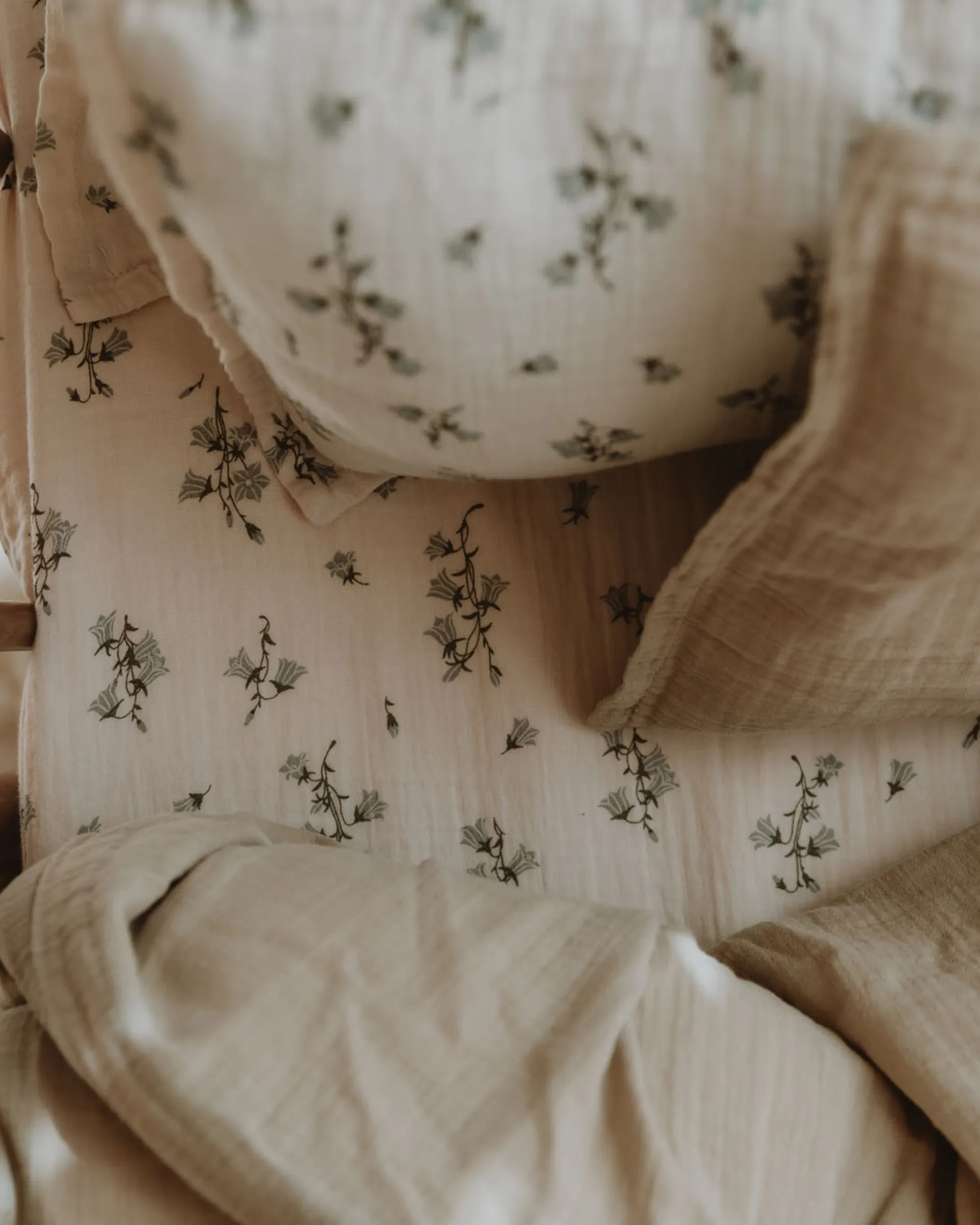 Bluebell 蓝铃花 平纹细布 床笠, 90x200x30 cm Garbo&Friends