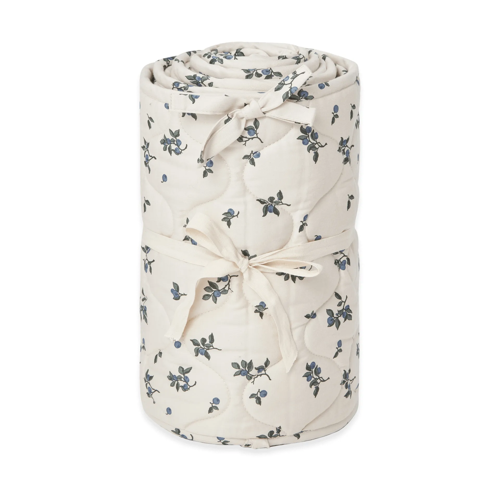 Blueberry 蓝莓 缎面绗缝 婴儿床防撞床围, 30x360 cm Garbo&Friends