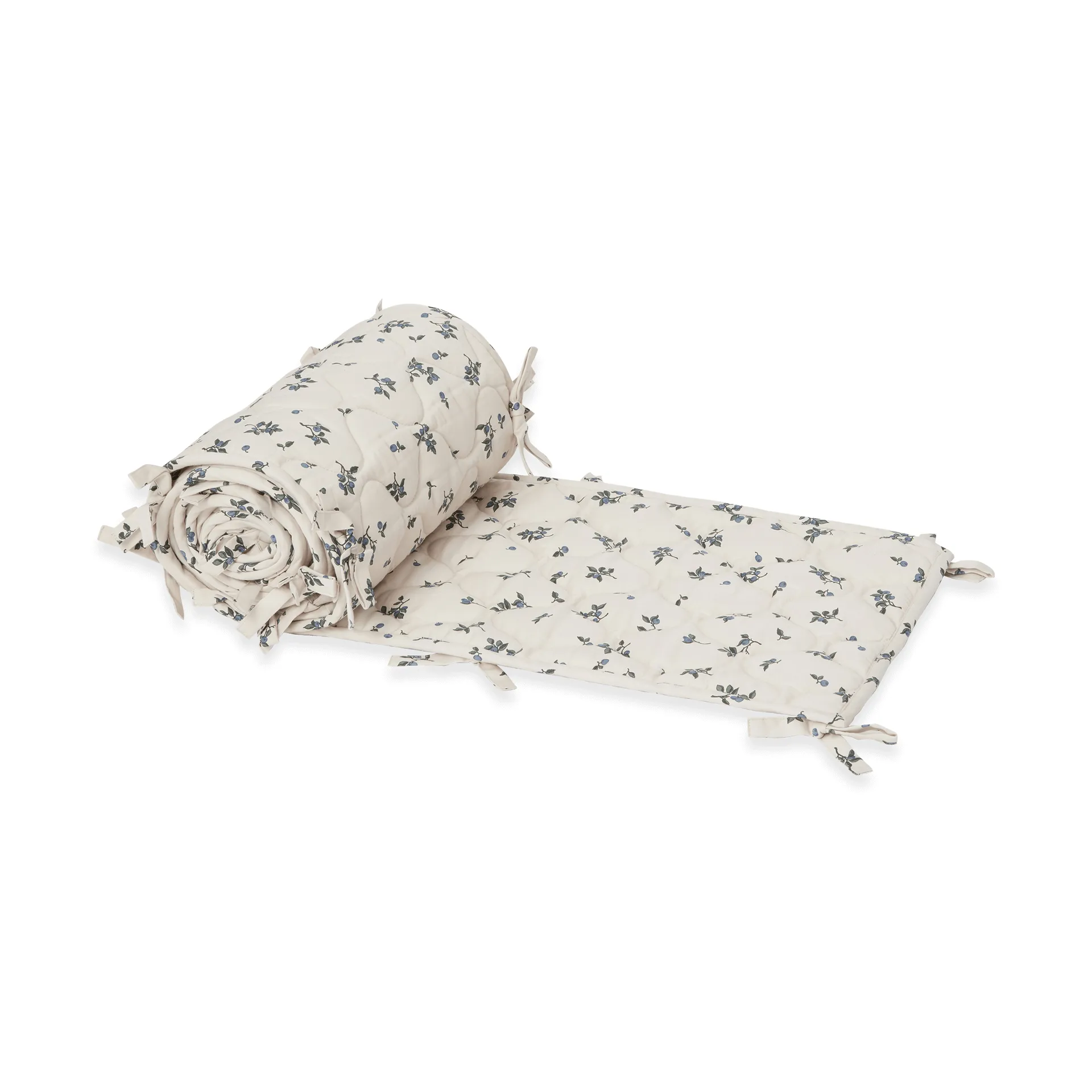 Blueberry 蓝莓 缎面绗缝 婴儿床防撞床围, 30x360 cm Garbo&Friends