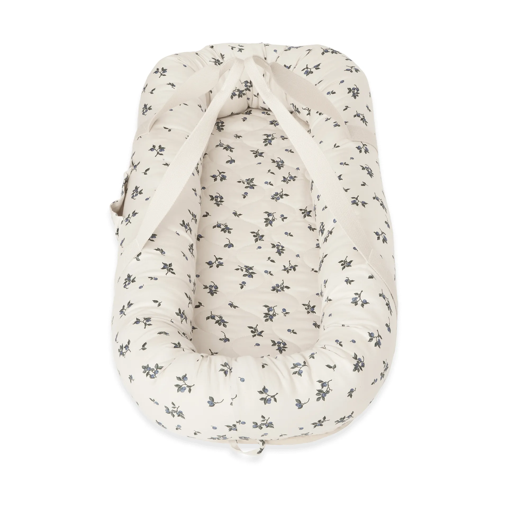 Blueberry 蓝莓 缎面绗缝 婴儿提篮/婴儿小床, 43x87x16 cm Garbo&Friends