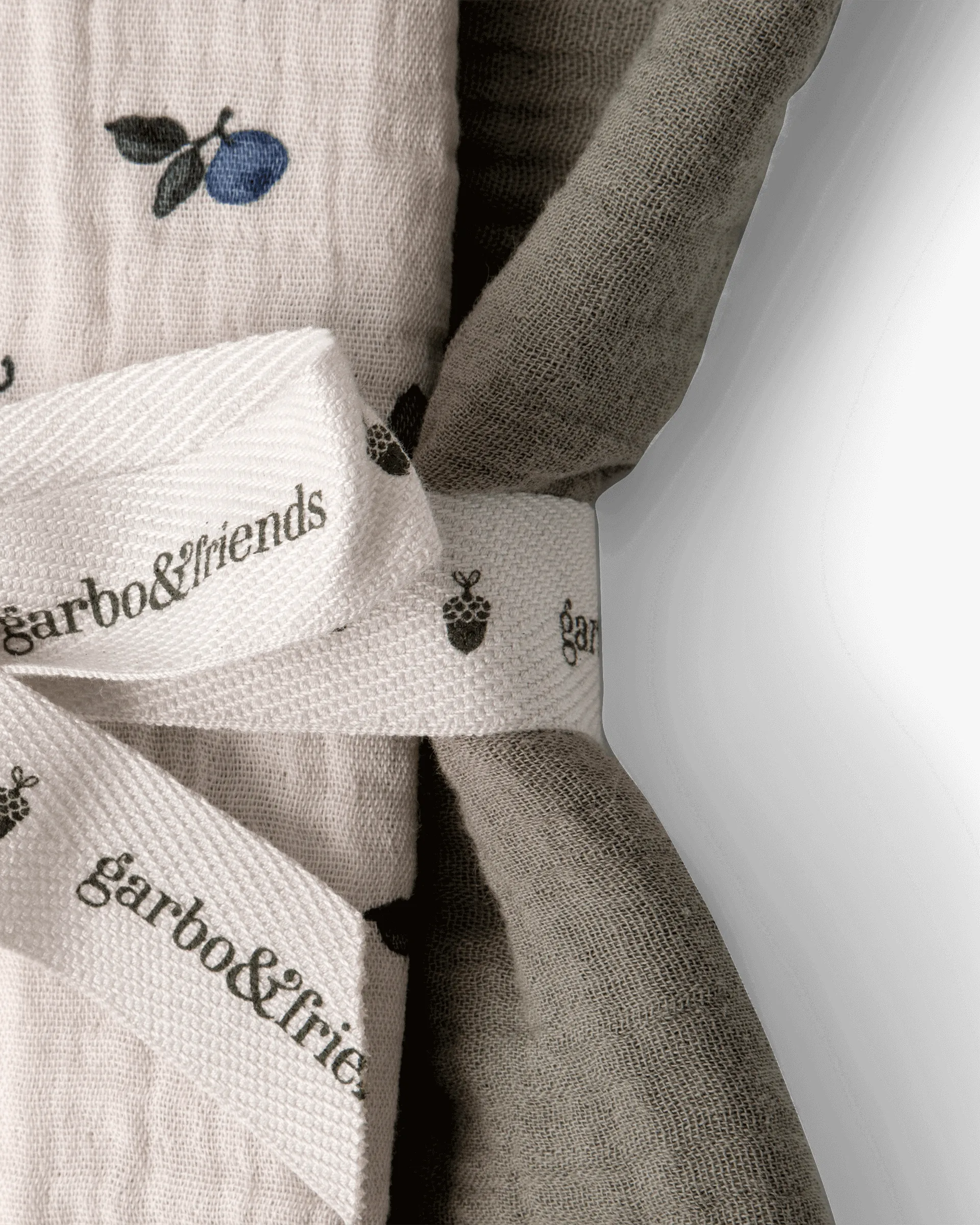 Blueberry 蓝莓 平纹细布 纱布巾/哺乳巾/口水巾 两件套装, 60x60 cm Garbo&Friends