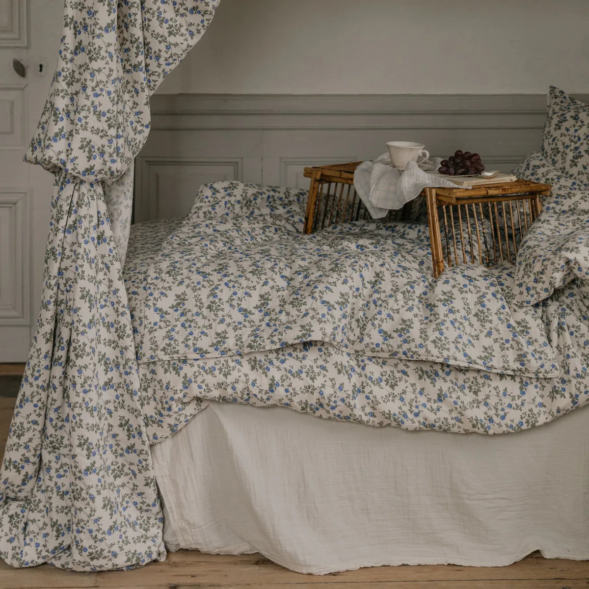 Dainty 蓝玫瑰 平纹细布 被套, 135x200cm Garbo&Friends