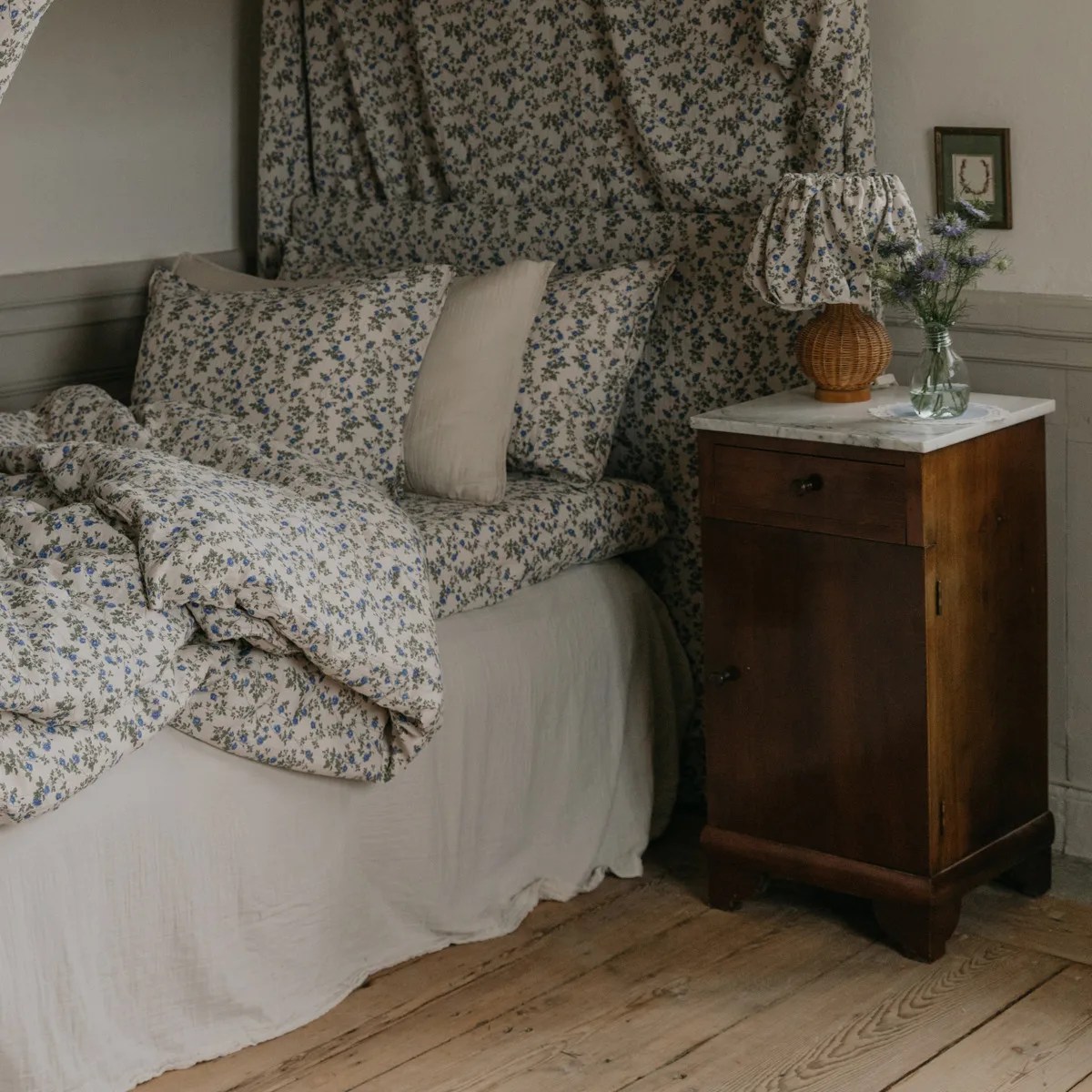 Dainty 蓝玫瑰 平纹细布 被套, 140x200cm Garbo&Friends