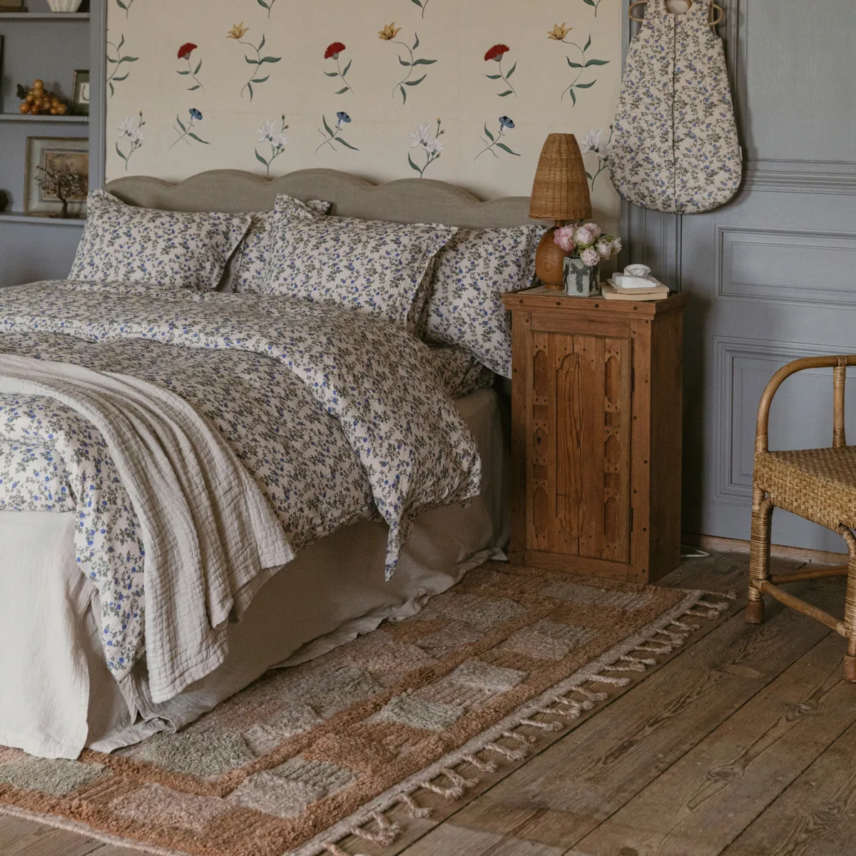 Dainty 蓝玫瑰 平纹细布 枕头套, 50x70cm Garbo&Friends