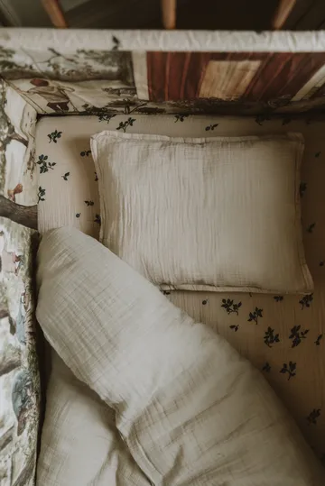 Eggshell 蛋壳色 平纹细布 儿童 枕套和被套套装 中号 - 100x140 cm/40x60 cm - Garbo&Friends