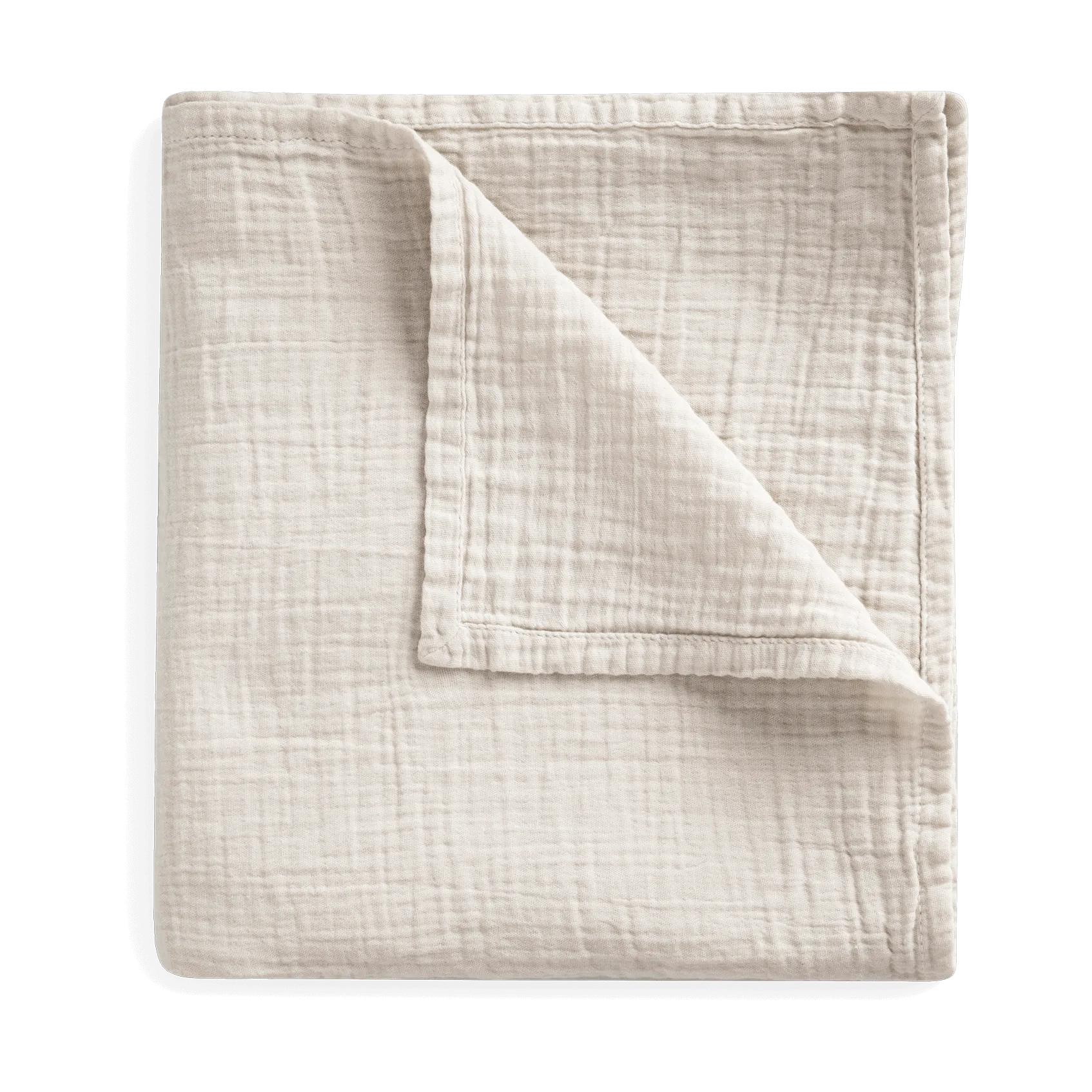 Eggshell 蛋壳色 平纹细布 襁褓毯/婴儿毯, 110x110 cm Garbo&Friends