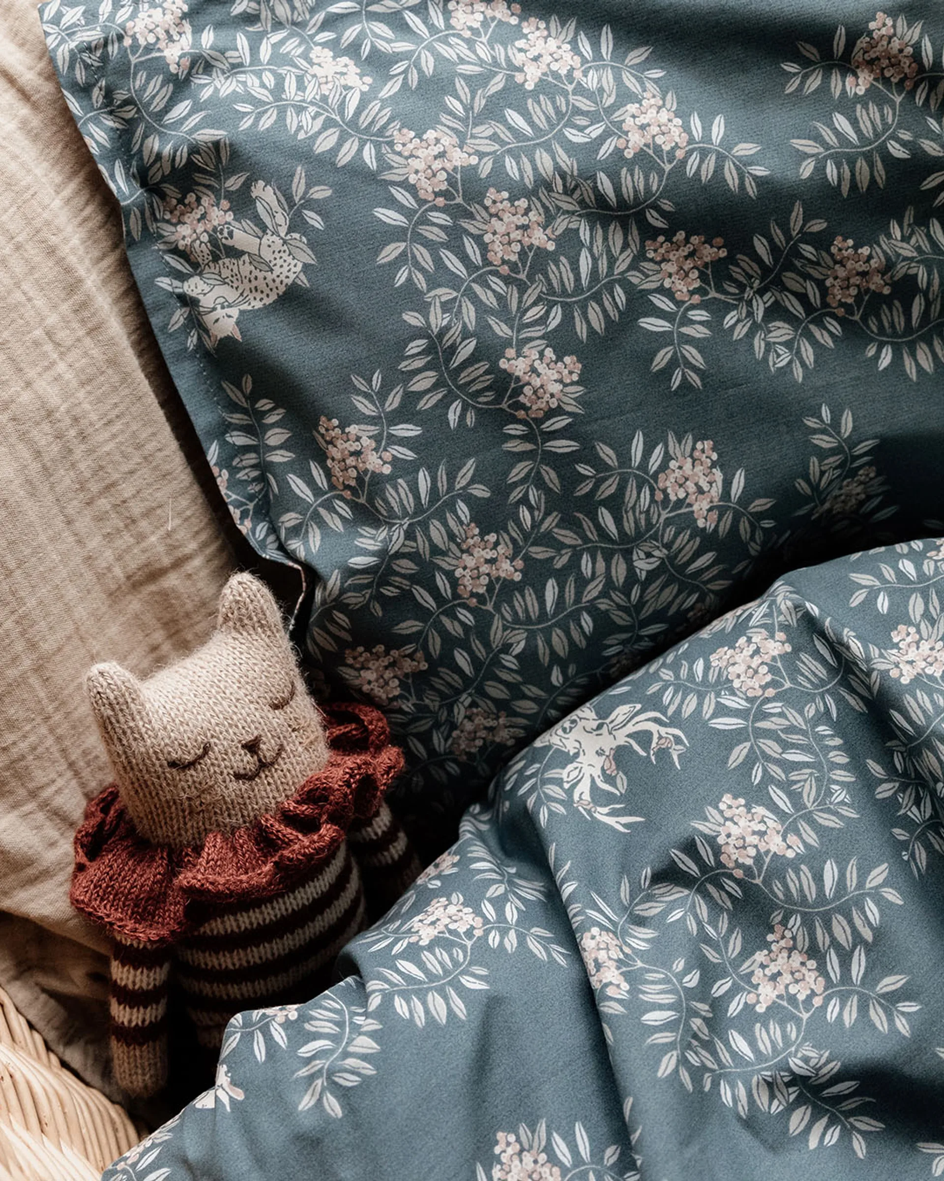 Fauna Forest 动物森林 婴儿 枕套和被套套装 小号, 70x100 cm/40x45 cm Garbo&Friends