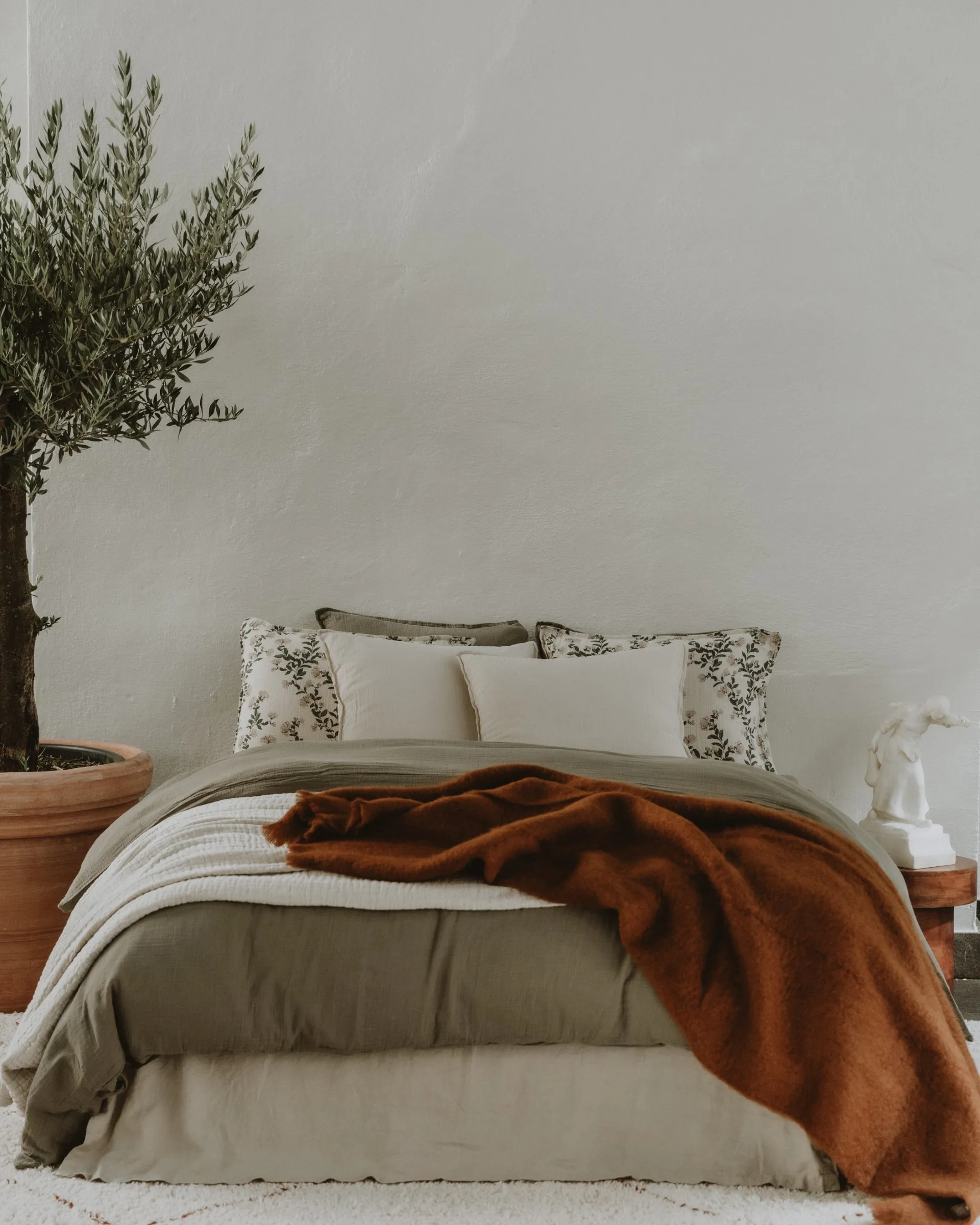 Geranium 天竺葵墨绿纯色 平纹细布 双人被套, 220x240 cm Garbo&Friends