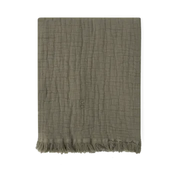 Geranium 天竺葵墨绿纯色 Mellow 棉毯 - 130x170 cm - Garbo&Friends