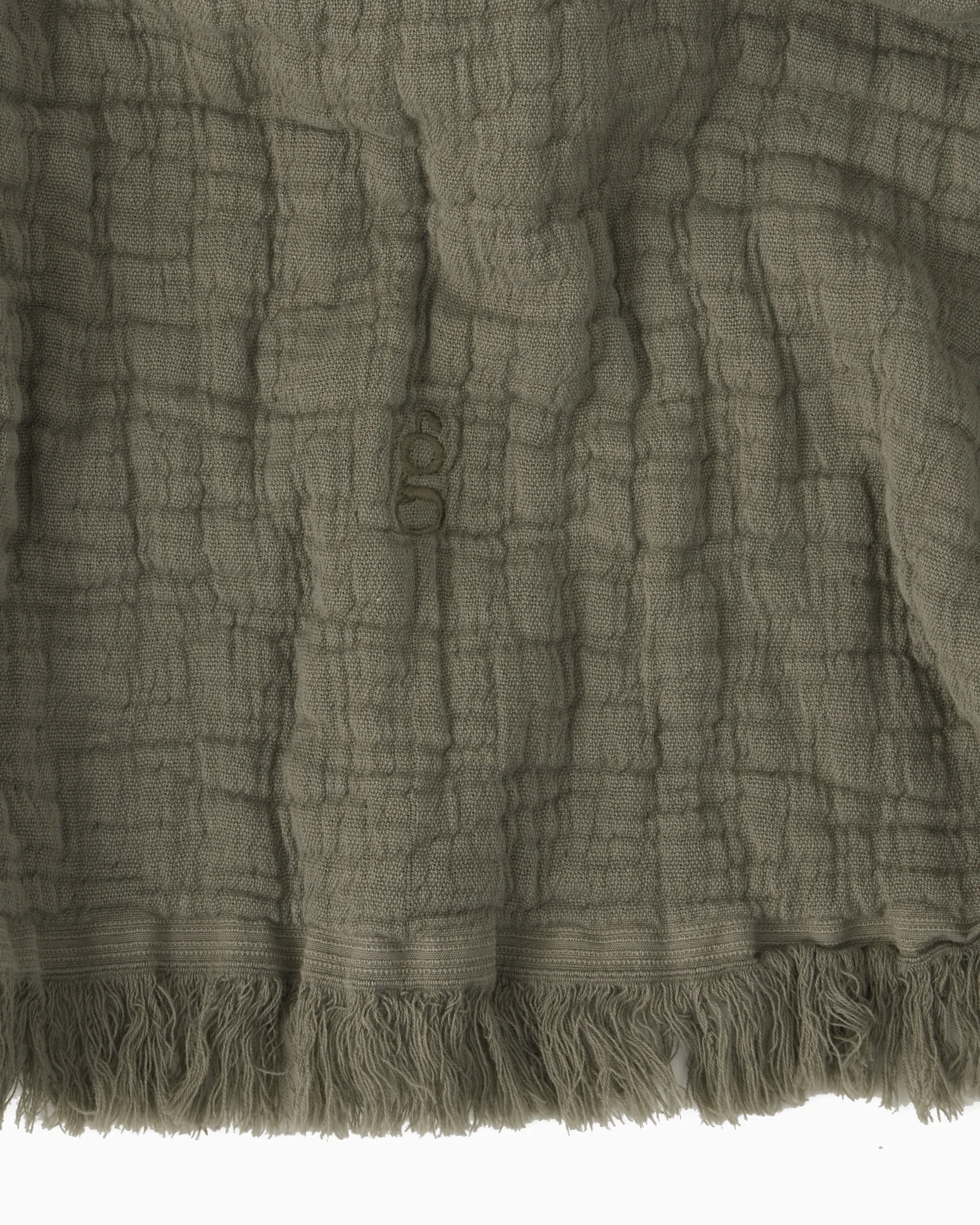 Geranium 天竺葵墨绿纯色 Mellow 棉毯, 130x170 cm Garbo&Friends