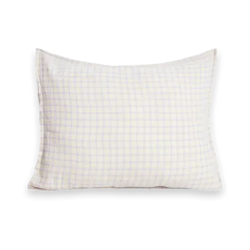 Gingham Sky Blue 天蓝色格纹 平纹细布 枕头套 - 50x60cm - Garbo&Friends