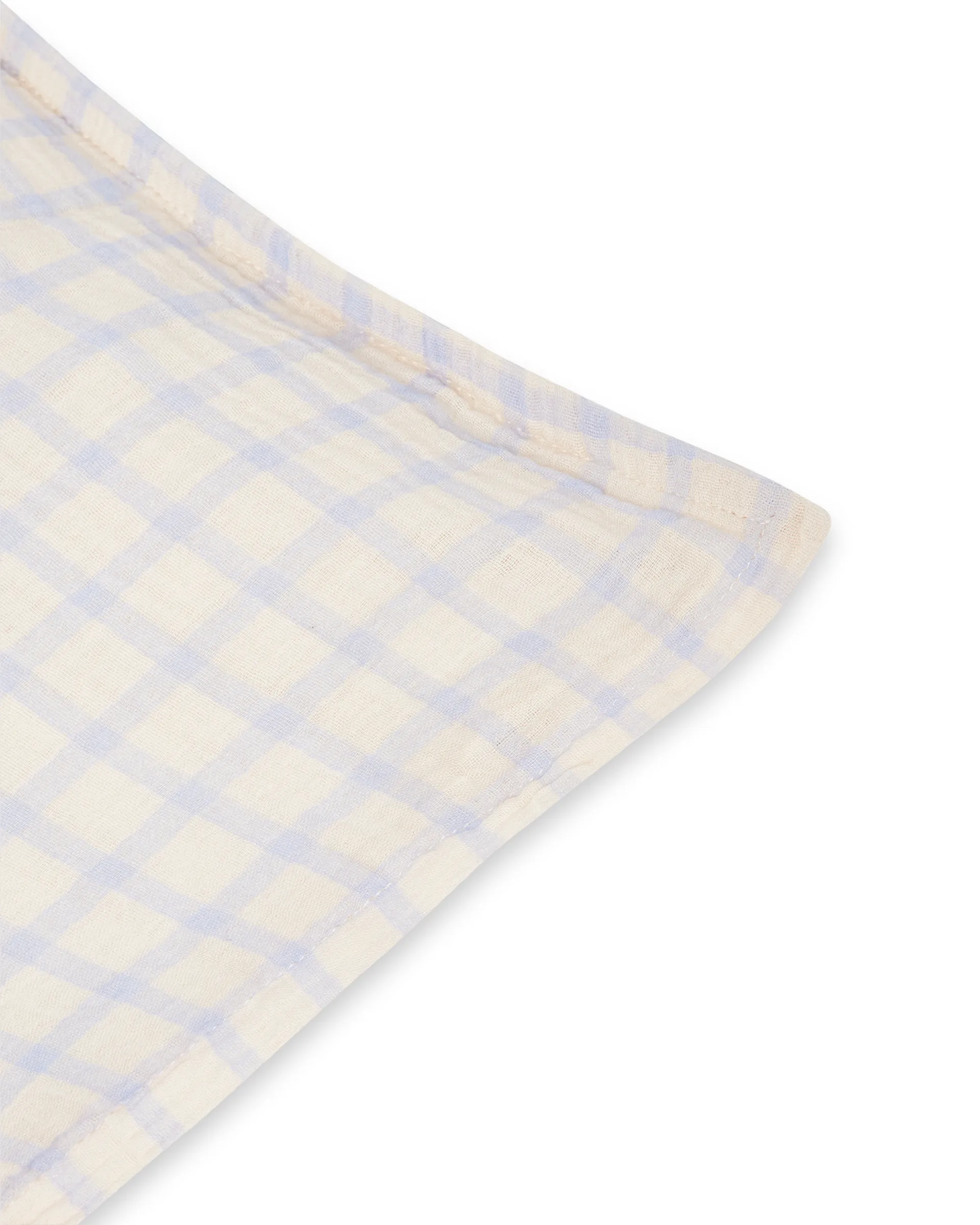 Gingham Sky Blue 天蓝色格纹 平纹细布 枕套, 50x75 cm Garbo&Friends